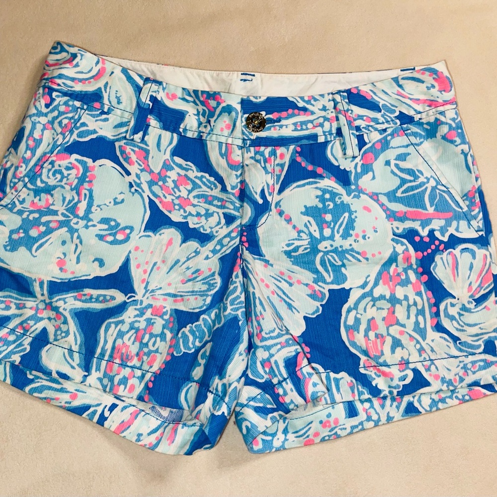 Lilly Pulitzer Blue‎ and Pink Patterned Women's Shorts